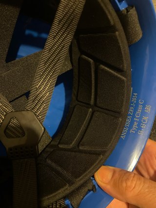 Casco da lavoro blu Mervex Vent