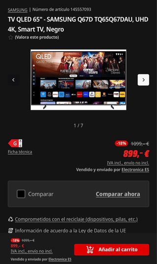 TV Samsung QLED 65 UHD 4K