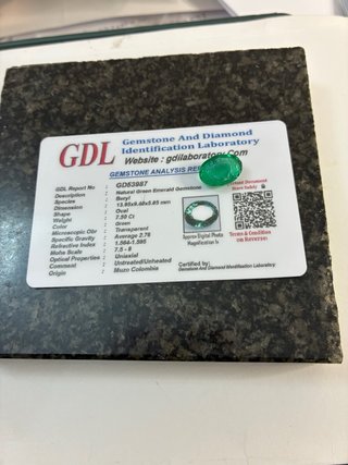 Esmeralda Natural Muzo 7.50 Ct Colombiana