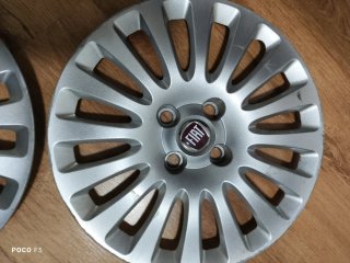 2 Tapacubos Fiat 15 plata