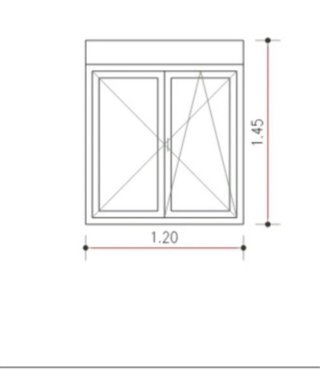 Ventana aluminio blanco con persiana