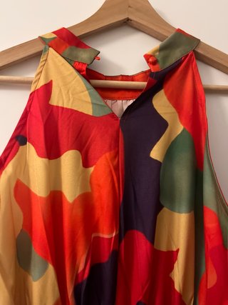 Vestido largo estampado talla L