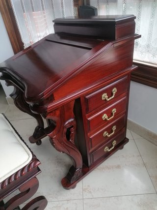 Antiguo Escritorio Davenport con Banco