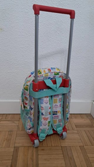 Mochila Peppa Pig con carro y neceser