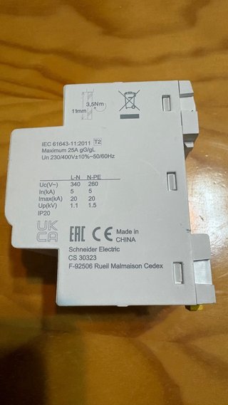 Descargador Sobretensiones Schneider IPF K 20 3P+N