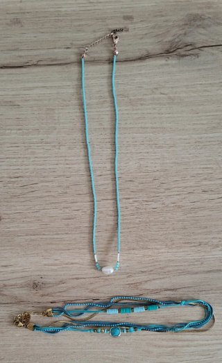 Collar y pulsera turquesa