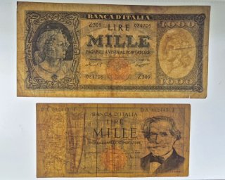 Banconote Lire 1000 Banca d'Italia