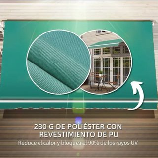 Toldo verde para exterior