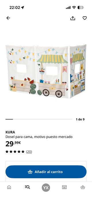 IKEA CAMA KURA Dosel Cama Infantil Kura