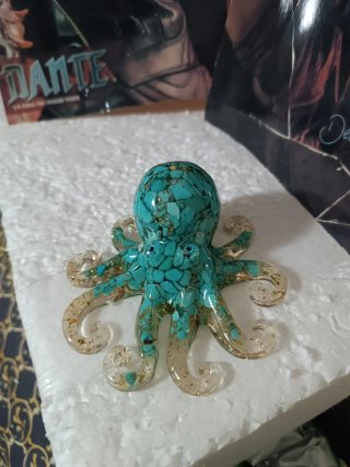 Figura polpo decorazione per acquario in cristallo