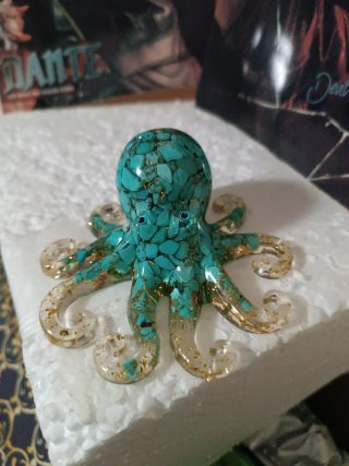 Figura polpo decorazione per acquario in cristallo