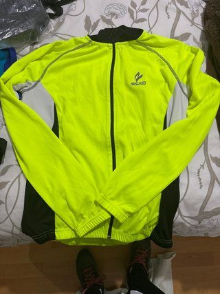 Maillot Ciclismo ARSUXEO Talla S Amarillo Neón