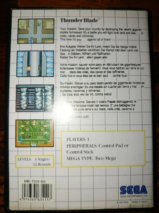 Thunder Blade Master System PAL Completo
