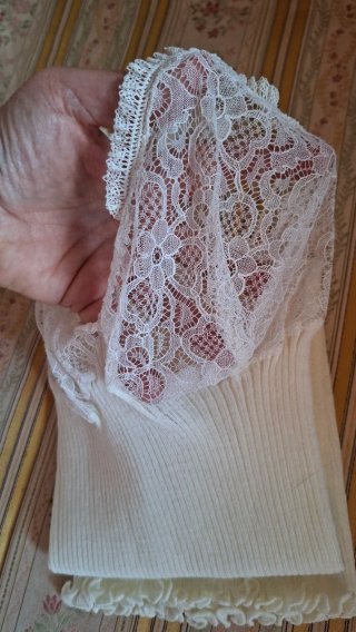 Canottiera vintage pizzo donna