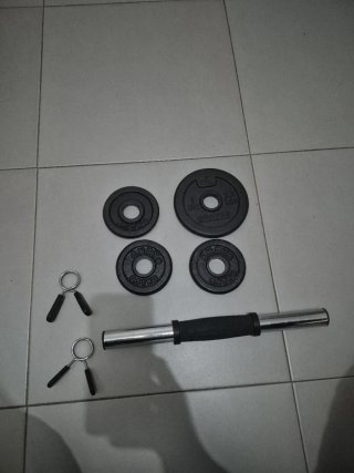 Mancuernas y discos de pesas