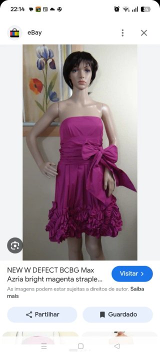 Vestido BCBGMAXAZRIA fúcsia/magenta