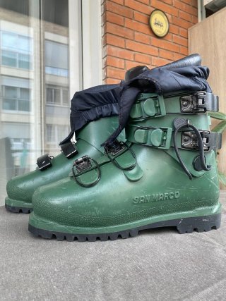 Botas Vintage Esquí Militares Verdes