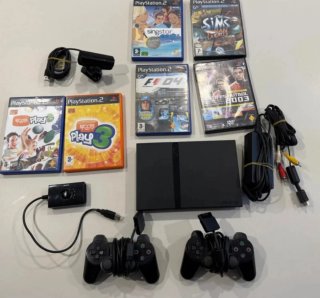 Consola PlayStation 2 Slim Negra + 4 Juegos