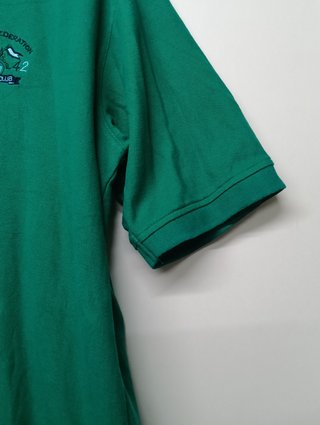 Polo Algi Verde Botella XXXL Manga Corta Vintage