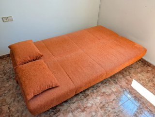 Sofá Cama Naranja Tela