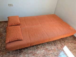 Sofá Cama Naranja Tela