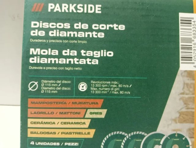 Lote Accesorios PARKSIDE para Radial / Amoladora