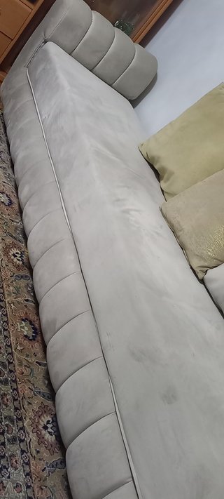 3 Sofás Canapé Tela Beige y Amarillo