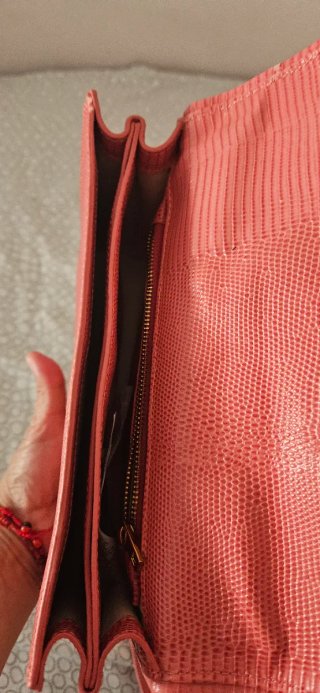 Bolso Zara Coral Piel Texturizada