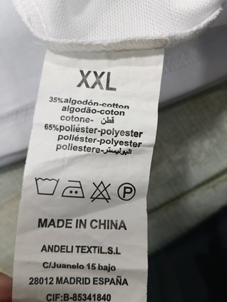 Polo Blanco Just Don G Talla XXL con Bolsillo