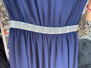 Vestido azul marino para boda echo a mano talla S