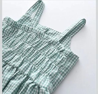 Conjunto Verão Menina Vichy Verde Água 5/4