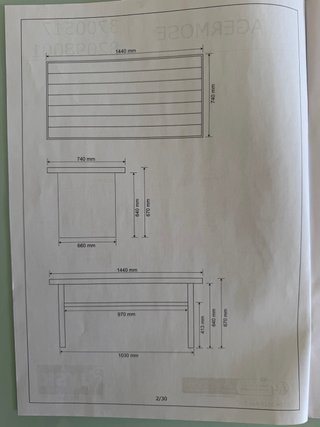 Tavolo da giardino in rattan nero NUOVO, con imballaggio