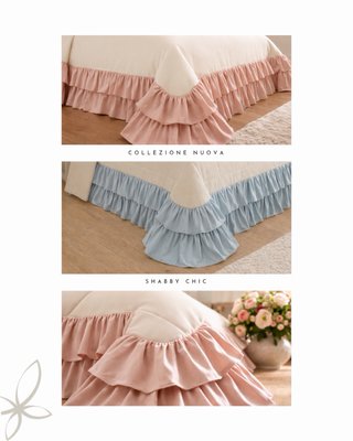 Trapuntino + 2 Cuscini Shabby Chic