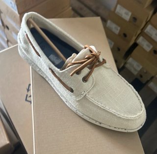 Scarpe Sperry Tela Beige/Marrone Tg 44