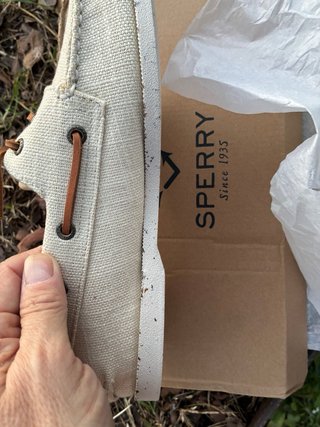 Scarpe Sperry Tela Beige/Marrone Tg 44