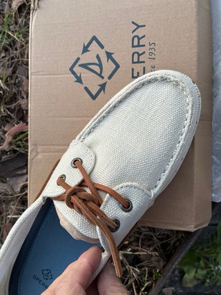 Scarpe Sperry Tela Beige/Marrone Tg 44