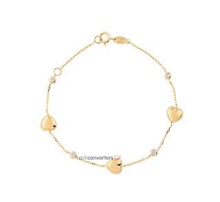 pulsera oro 18k con piedra con cuarzo