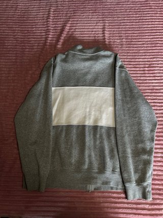 Sudadera Nike gris y blanca cremallera