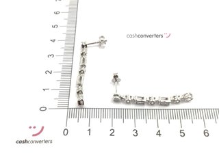 pendientes plata 925mm con piedra con circonita