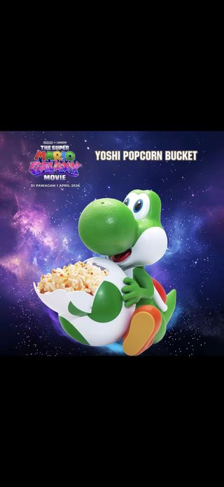 Palomiteros Yoshi Originales Super Mario