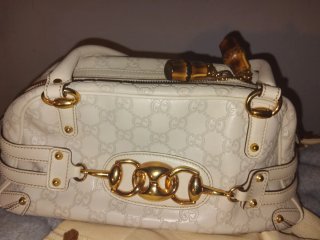 Bolso Gucci Blanco y Dorado