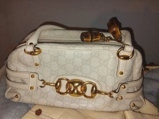 Bolso Gucci Blanco y Dorado