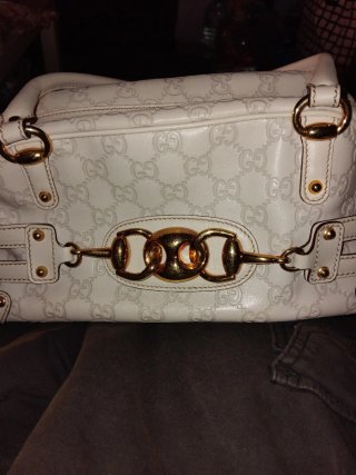 Bolso Gucci Blanco y Dorado