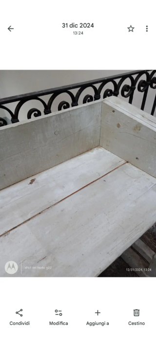 Consolle vintage legno e vimini