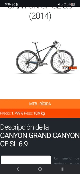 Bicicleta Canyon Grand Canyon Taglia M