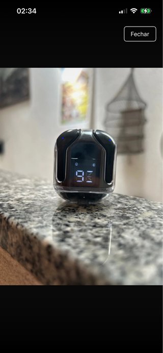 Fone Bluetooth Air TWS Crystal Transparente