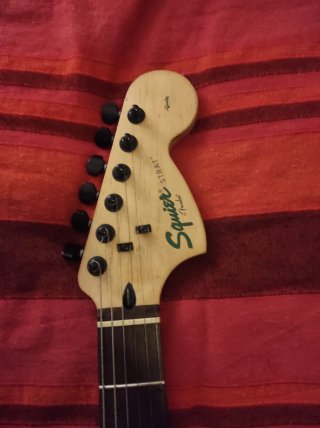 Guitarra Fender Squier AF candy green sparkle FSR