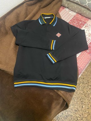 Camisa Polo Casablanca Negra detalles Multicolor