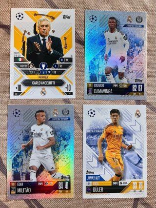 Lote 4 Cartas Real Madrid UCC Match Attax Topps