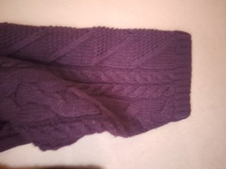Maglione Terranova viola lavorazione trecce